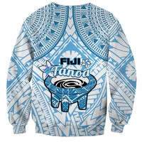Fiji Tanoa Sweatshirt Kava Bowl Fijian Tapa Blue Pattern LT14 - Polynesian Pride