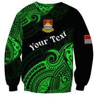 (Custom Personalised) Ribaberiki Kiribati Coat Of Arms Mix Green Polynesian Sweatshirt LT14 - Polynesian Pride