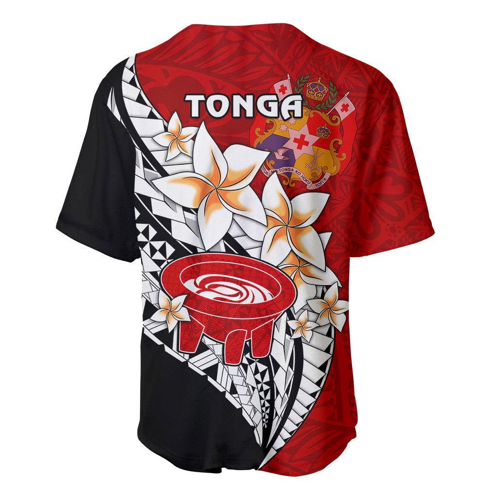 Tonga Kava Bowl Baseball Jersey Tongan Kupesi Ngatu Pattern Black LT14 - Polynesian Pride
