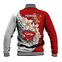 Tonga Kava Bowl Baseball Jacket Tongan Kupesi Ngatu Pattern White LT14 - Polynesian Pride