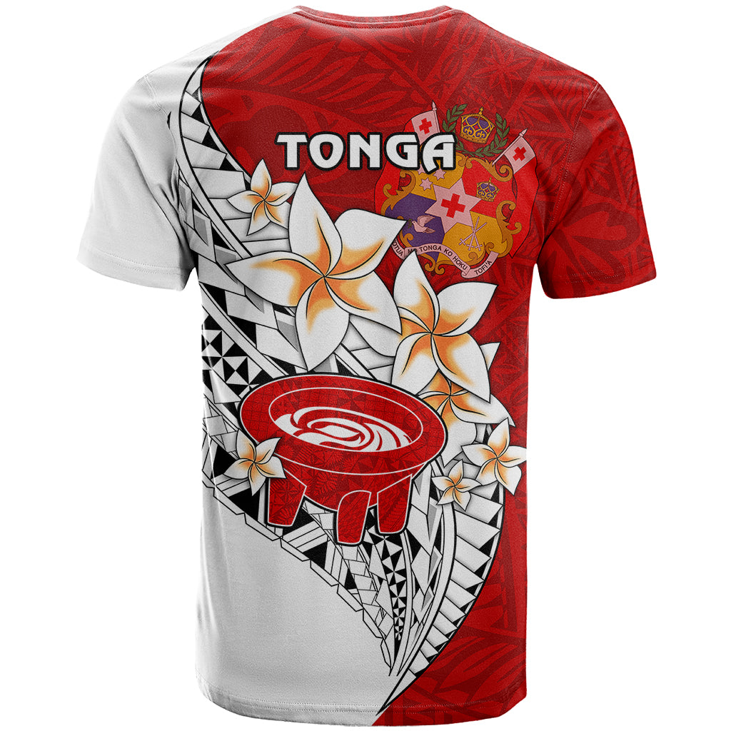 Tonga Kava Bowl T Shirt Tongan Kupesi Ngatu Pattern White LT14 - Polynesian Pride