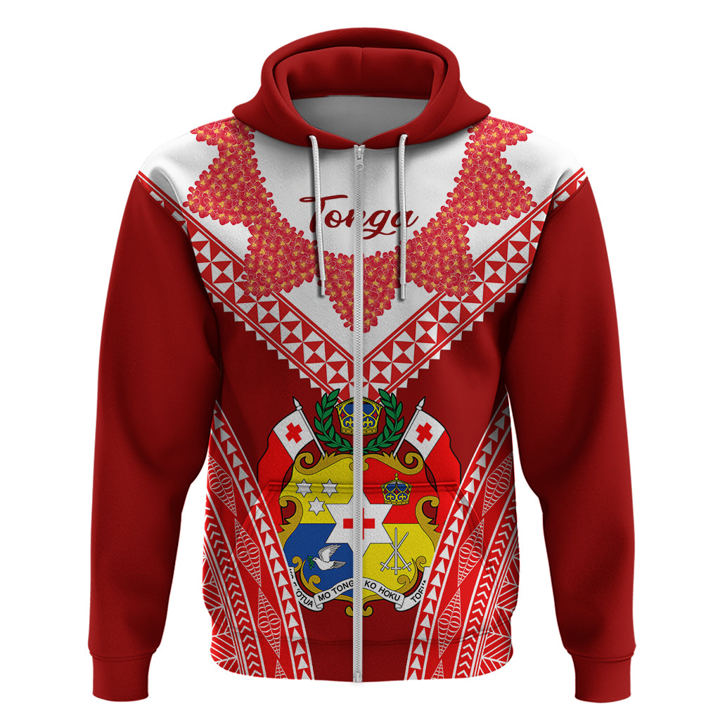 Custom Tonga Heilala Flowers Hoodie Tongan Ngatu White Special Verison LT14 - Polynesian Pride