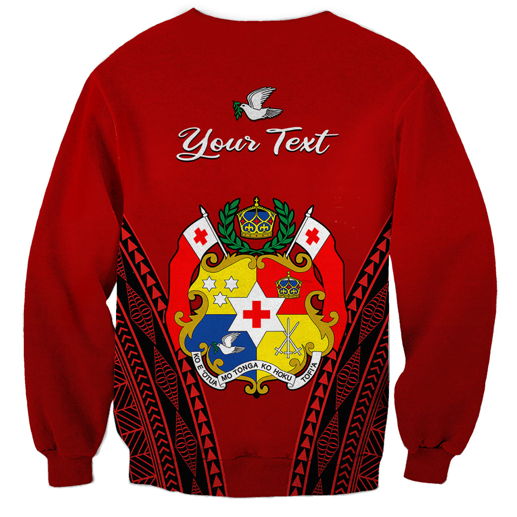 (Custom Personalised) Tonga Heilala Flowers Sweatshirt Tongan Ngatu Black Special Verison LT14 - Polynesian Pride