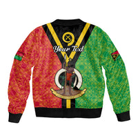 (Custom Personalised) Vanuatu Bomber Jacket Kava Bowl Mix Sand Drawing Flag Style LT14 - Polynesian Pride
