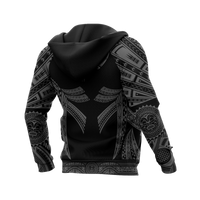 Hawaii Pullover Hoodie Kanaloa Polynesian Tattoo Special Gray A8 - Polynesian Pride