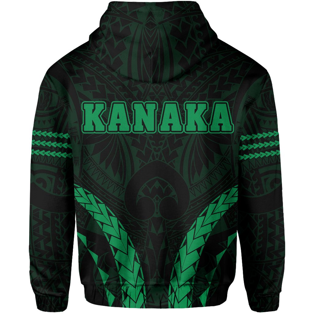 Polynesian Kakau Kanaka Map Hawaii Hoodie Sport Style Version 2.0 Green - Polynesian Pride