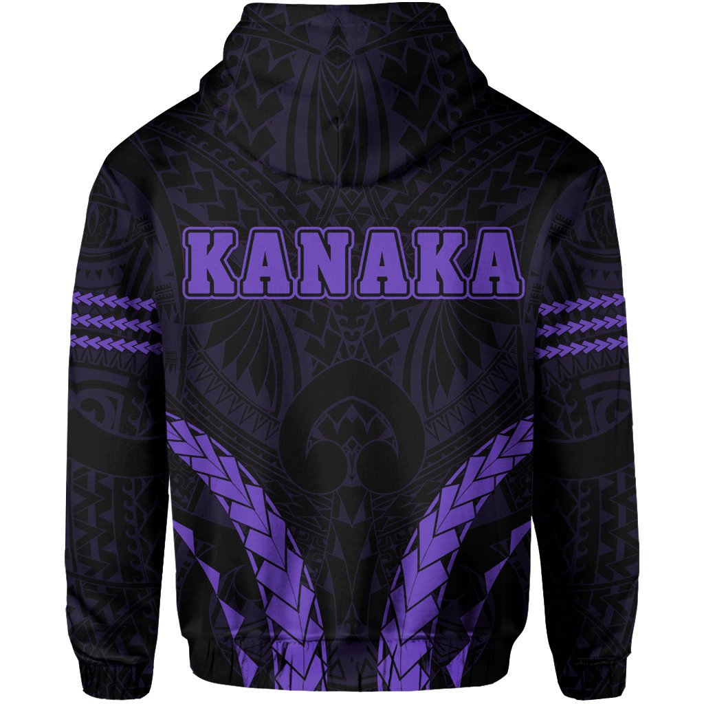 Polynesian Kakau Kanaka Map Hawaii Zip Hoodie Sport Style Version 2.0 Purple - Polynesian Pride
