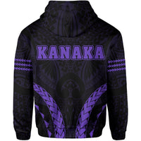 Polynesian Kakau Kanaka Map Hawaii Zip Hoodie Sport Style Version 2.0 Purple - Polynesian Pride