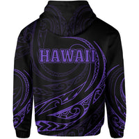 Hawaii Zipper Hoodie Frida Style Purple - Polynesian Pride
