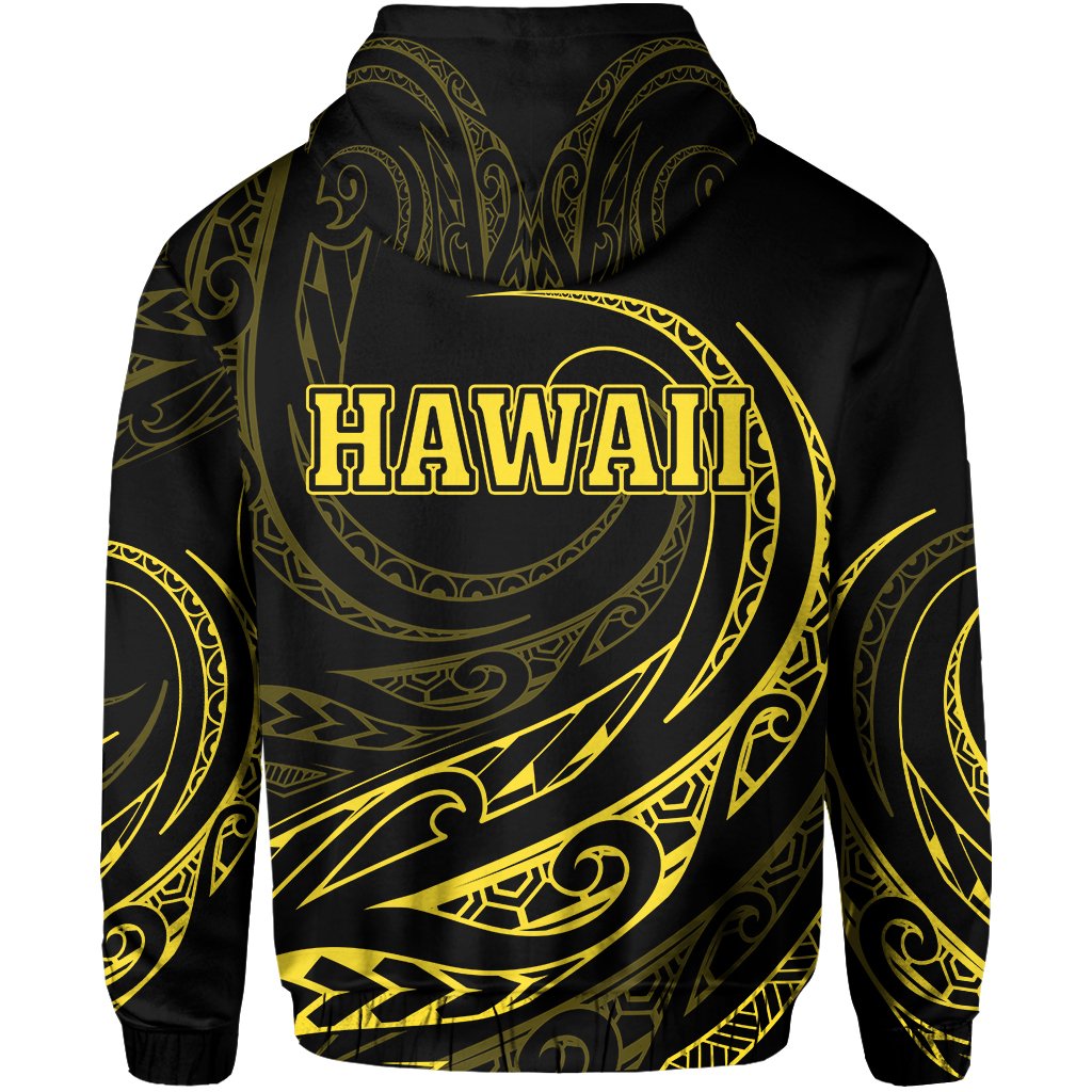 Hawaii Zipper Hoodie Frida Style Yellow - Polynesian Pride