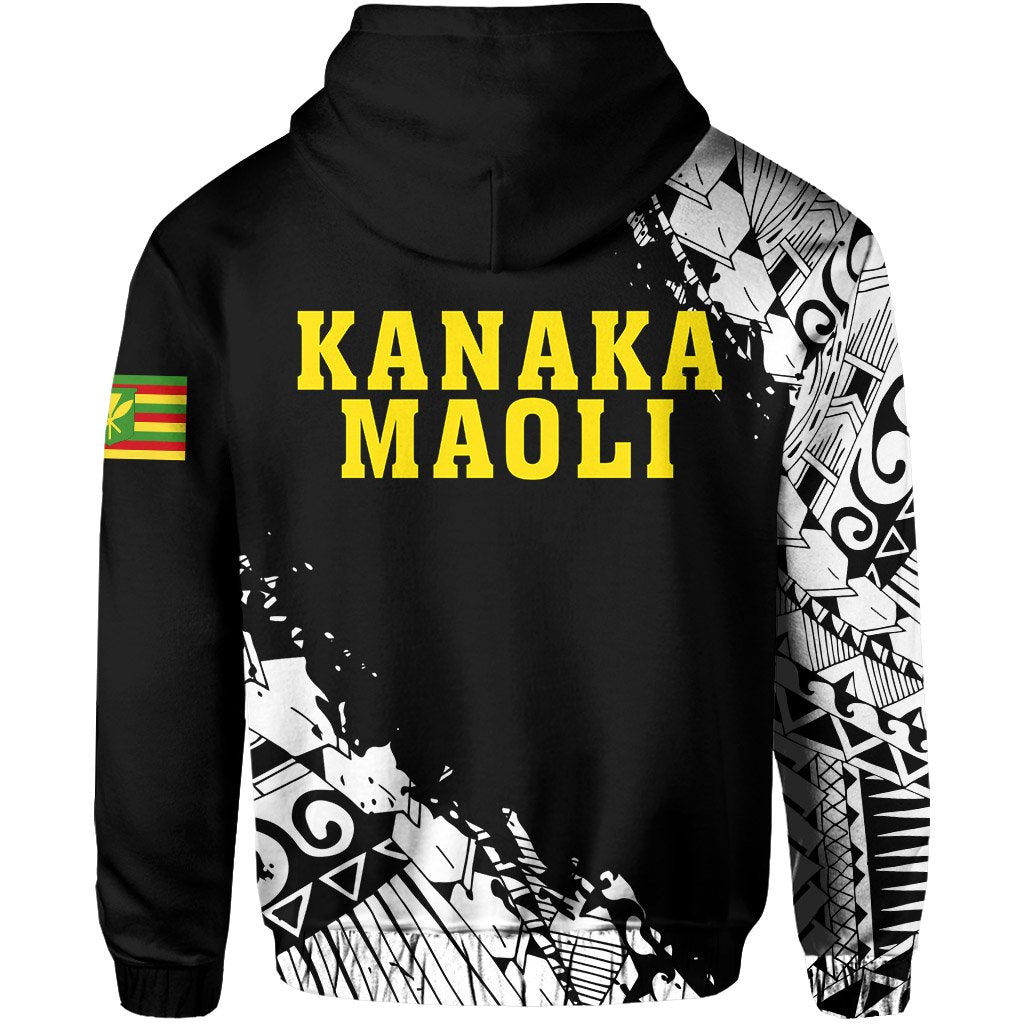 Kanaka Flag Polynesian Zipper Hoodie Nora Style - Polynesian Pride