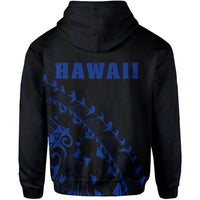 Kanaka Map Hoodie (Blue) Turtle Style - Polynesian Pride