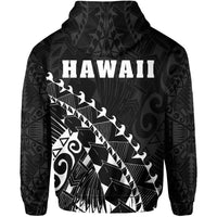 Kanaka Map Zipper Hoodie (White) Turtle Style - Polynesian Pride