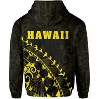 Kanaka Map Zipper Hoodie (Yellow) Turtle Style - Polynesian Pride