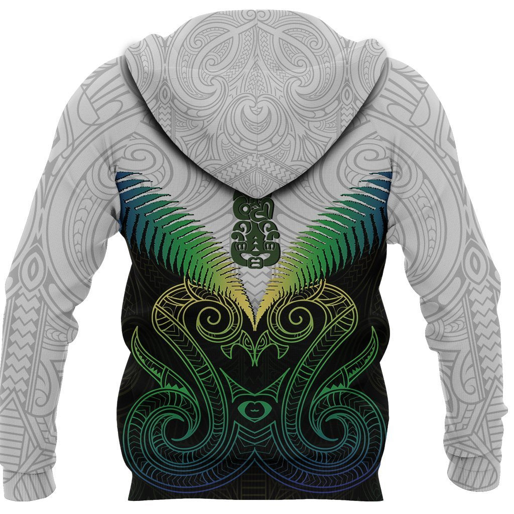 Maori Manaia New Zealand Zip up Hoodie Rasta - Polynesian Pride