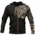 Maori Tattoo Hoodie, New Zealand Lion Tattoo Zipper Hoodie Tan Unisex Black - Polynesian Pride