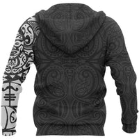 Maori Tattoo Hoodie, New Zealand Lizard Pullover Hoodie - Polynesian Pride