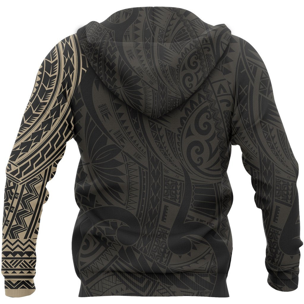 Maori Wolf Hoodie, New Zealand Maori Tattoo Pullover Hoodie - Polynesian Pride