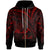 Marshall Islands Zip Hoodie Red Color Cross Style Unisex Black - Polynesian Pride