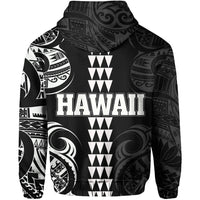 Kanaka Map Polynesian Kakau Hoodie White - Polynesian Pride