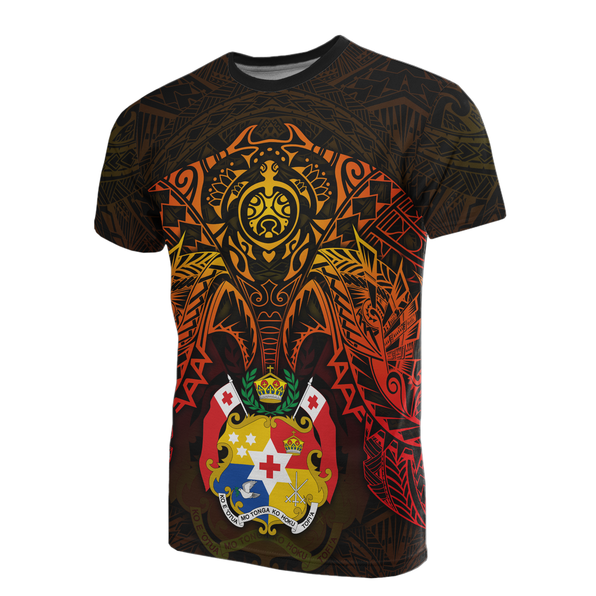 Tonga T Shirt Tonga Coat of Arms Red Manta Ray Unisex RED - Polynesian Pride