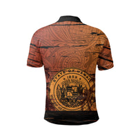 Hawaii Sunset Coat Of arm Polynesian Polo Shirt - Polynesian Pride