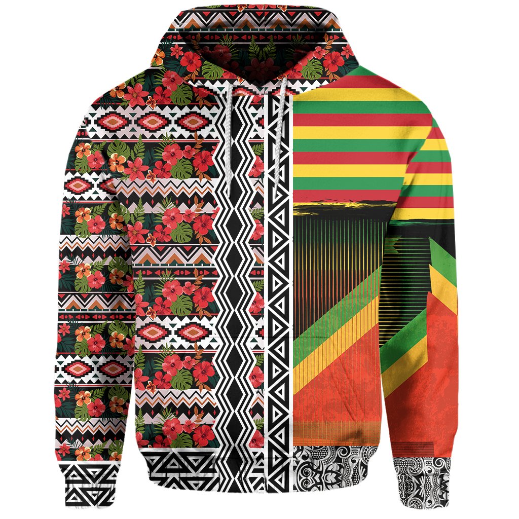 Hawaii Kanaka Maoli Pattern Hoodie Layer Style - Polynesian Pride