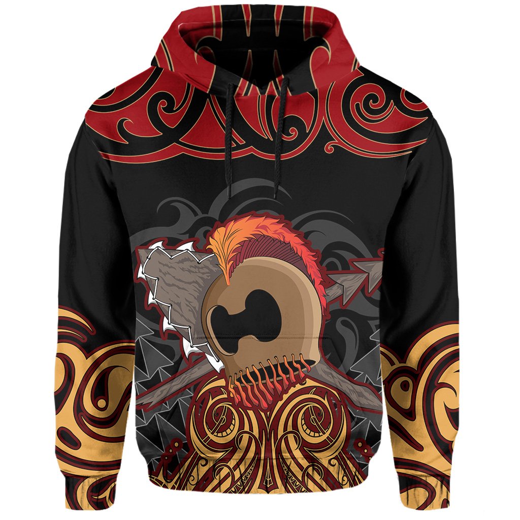 Hawaii Warrior Polynesian Hoodie Stock Style - Polynesian Pride