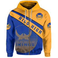 Hawaii Blue Football Jersey Hoodie (zip up) - Polynesian Pride