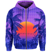 Hawaii Summer Kanaka Hoodie (Zip up) - Polynesian Pride