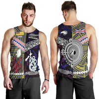 New Zealand And Niue Men Tank Top Together - Purple LT8 - Polynesian Pride