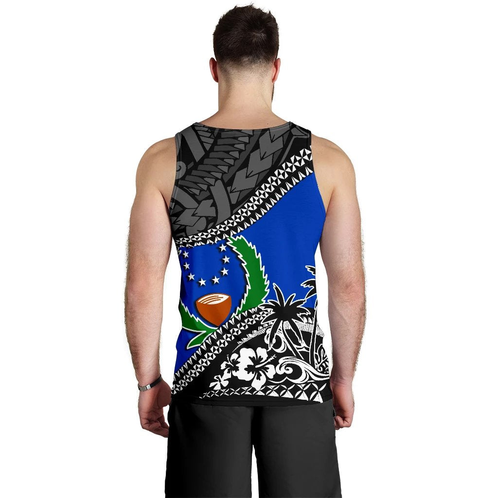 Pohnpei Men Tank Top Fall In The Wave K9 - Polynesian Pride