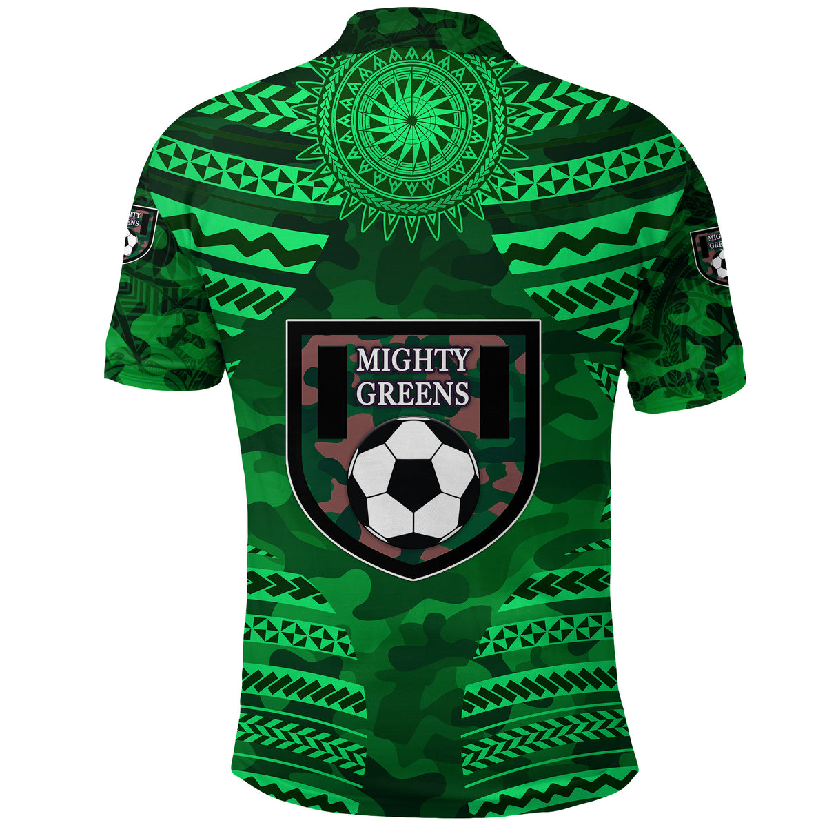 Custom Mighty Greens Polo Shirt Military Football Team Creative Style LT8 - Polynesian Pride