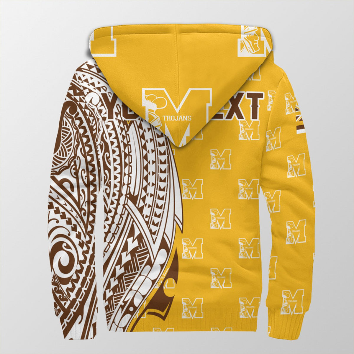 (Personalised) Hawaii - Mililani High Tribal Kakau Sherpa Hoodie AH - Polynesian Pride