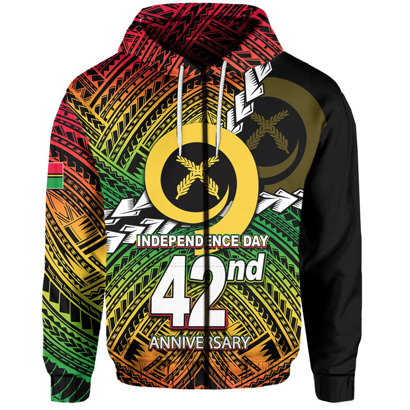 Custom Vanuatu Independence Day 42nd Anniversary Hoodie LT6 - Polynesian Pride