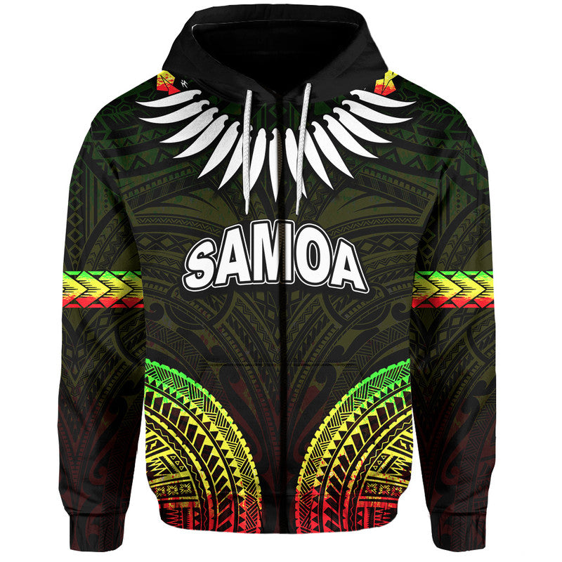 Custom Samoa Ula Nifo Tribal Hoodie Reggage Style LT6 - Polynesian Pride
