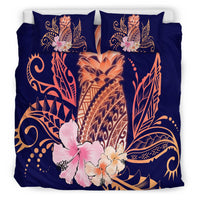 Hawaii Pineapple Hibiscus Polynesian Bedding Set - Dori Style AH - Polynesian Pride