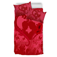 (Personalized) Hawaiian Lover Valentine's Day Bedding Set - LOV Style AH - Polynesian Pride