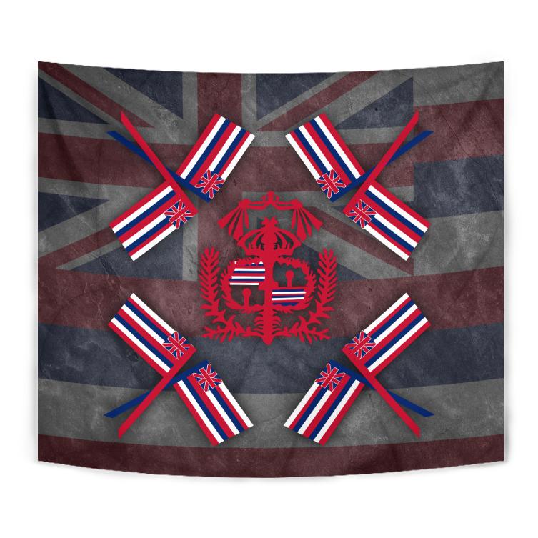 Hawaiian Flag Royal Tapestry - AH Wall Tapestry Red - Polynesian Pride