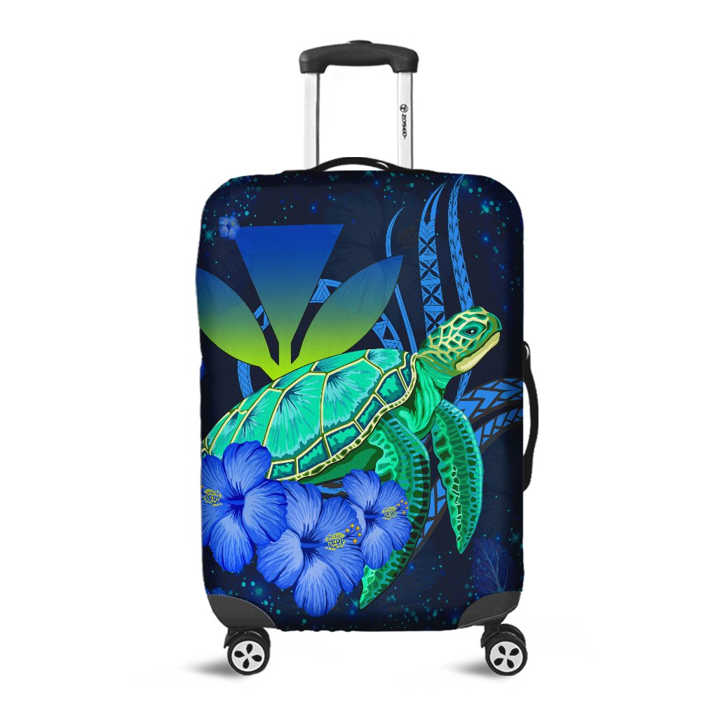 Hawaii Turtle Hibiscus Polynesian Luggage Covers - Jade Stone - AH - Polynesian Pride