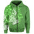 Custom Hammerhead shark Zip Hoodie Polynesian Green Style LT6 Unisex Green - Polynesian Pride