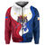 Custom Philippines Hoodie BBM 2022 Flag Style LT6 Zip Hoodie Blue - Polynesian Pride