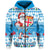 Fiji Christmas Zip Hoodie Cool Santa Claus LT6 Unisex Blue - Polynesian Pride