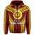 Custom Tonga High School Zip Hoodie Yellow Style LT6 Brown - Polynesian Pride