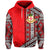 Custom Kolisi Tonga Zip Hoodie Tonga Patterns Style LT6 Red - Polynesian Pride