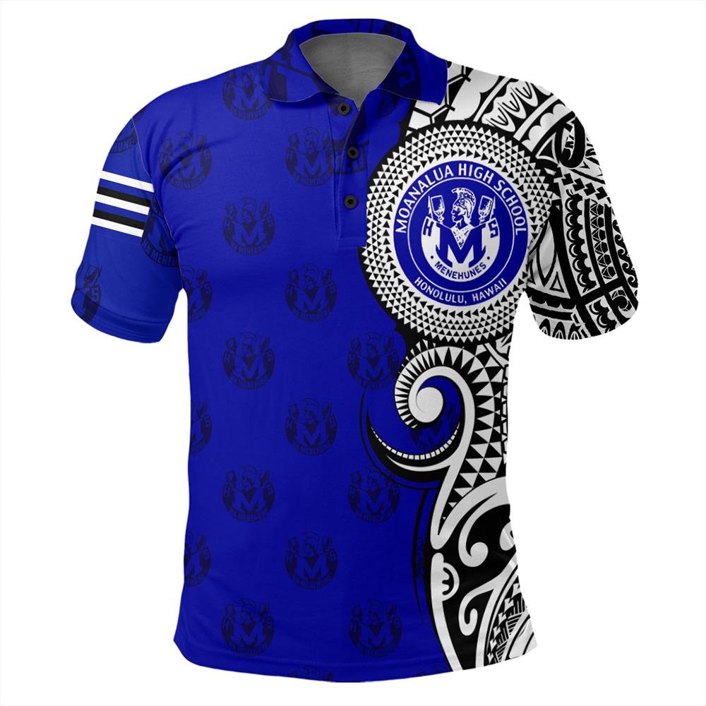 Custom Hawaii Polo Shirt Moanalua High Tribal Kakau Polo Shirt - Polynesian Pride