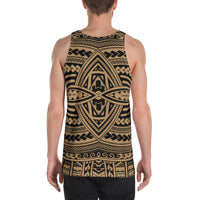Polynesian Seamless Gold - Hawaii Men's Tank Top - Polynesian Pride