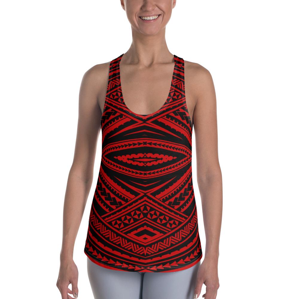 Polynesian Tatau Red Hawaii Women's Racerback Tank Top Art - Polynesian Pride