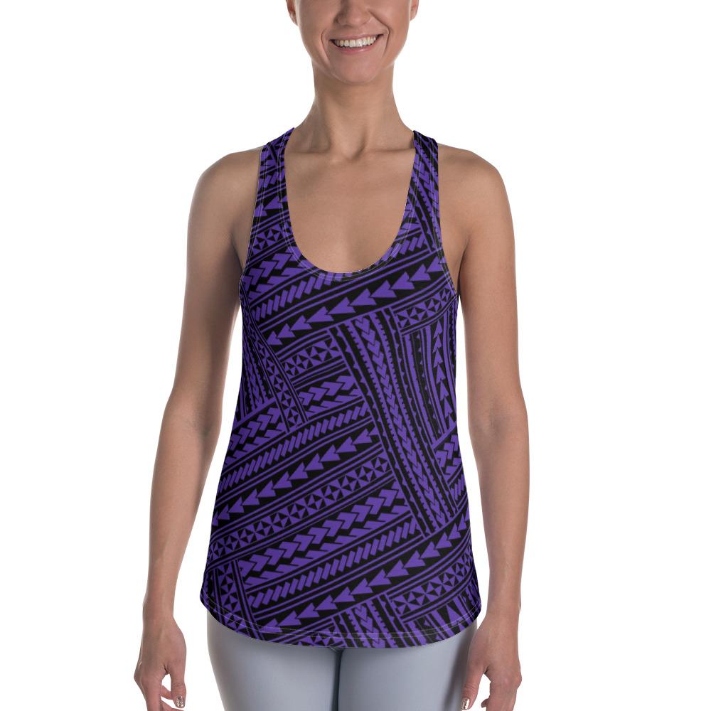 Polynesian Nation Violet Hawaii Women's Racerback Tank Top Art - Polynesian Pride