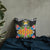 Nauru Pillow - Coat Of Arms With Tropical Flowers 18×18 Black Pillow - Polynesian Pride